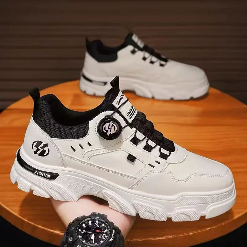 Leather Platform Sneakers for Men - Al-Noor Bazaar