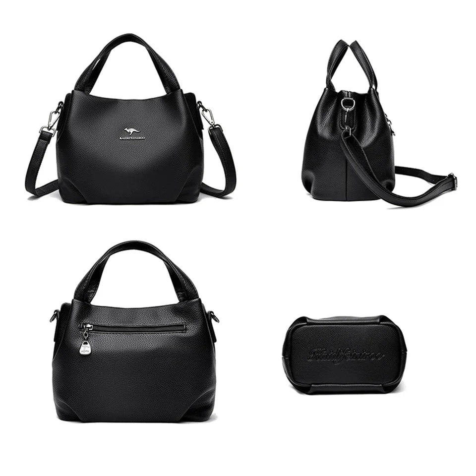 Soft Leather Crossbody Tote Bag for Women - Al-Noor Bazaar