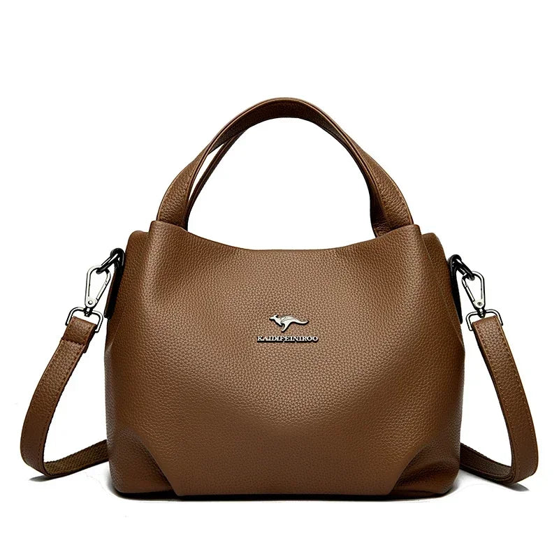 Soft Leather Crossbody Tote Bag for Women - Al-Noor Bazaar