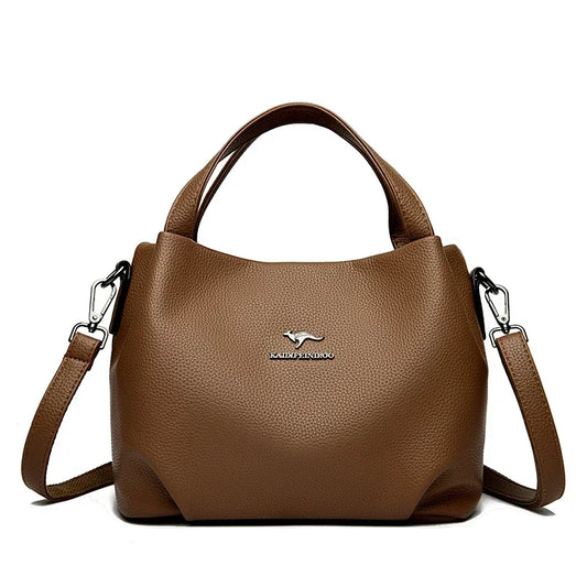 Soft Leather Crossbody Tote Bag for Women - Al-Noor Bazaar