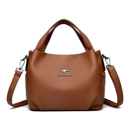 Soft Leather Crossbody Tote Bag for Women - Al-Noor Bazaar