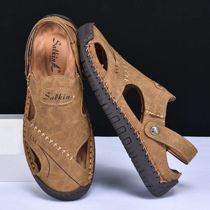 Breathable Leather Sandals for Men - Al-Noor Bazaar