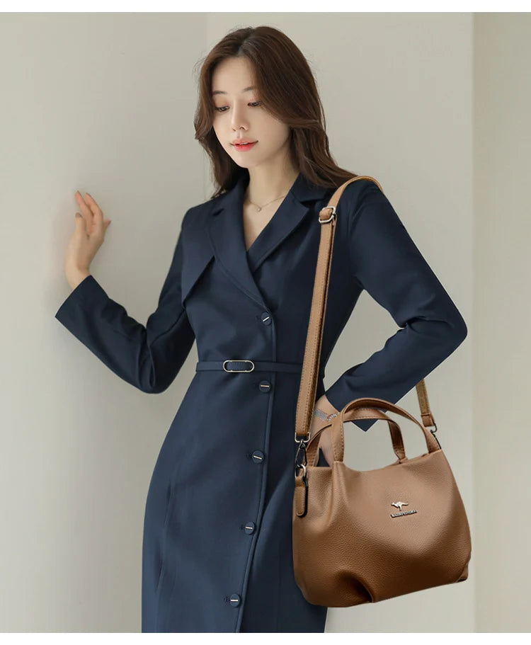 Soft Leather Crossbody Tote Bag for Women - Al-Noor Bazaar
