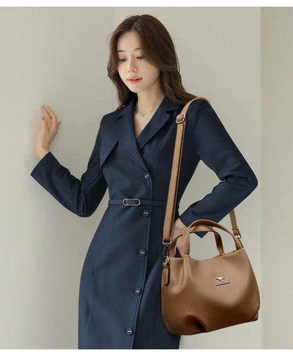 Soft Leather Crossbody Tote Bag for Women - Al-Noor Bazaar