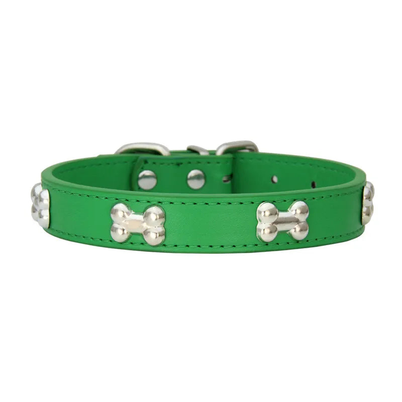 Leather Pet Collar for Small & Large Dogs - Al-Noor Bazaar