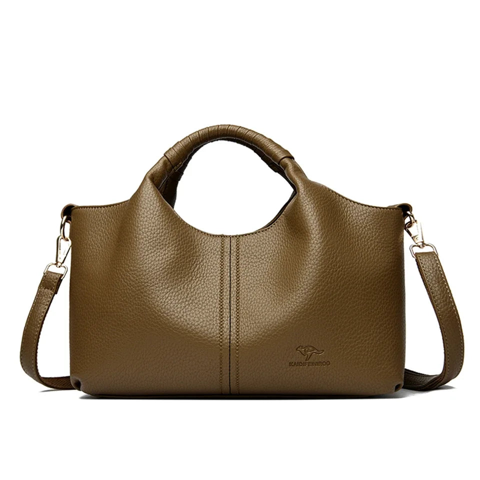 Soft Leather Tote Bag for Women - Al-Noor Bazaar