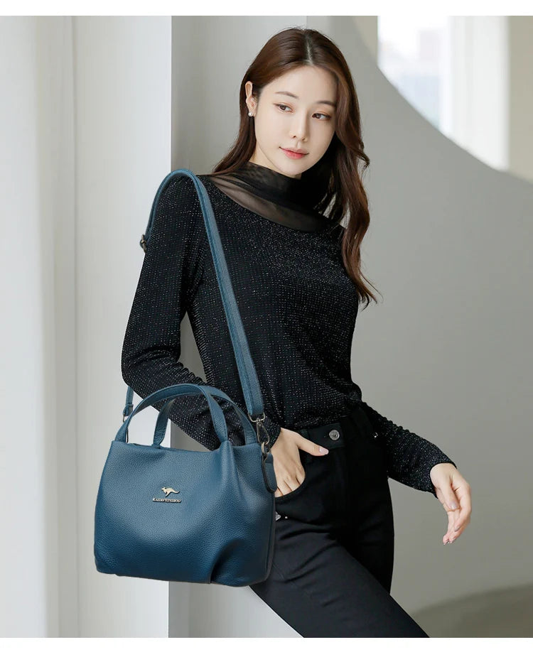 Soft Leather Crossbody Tote Bag for Women - Al-Noor Bazaar