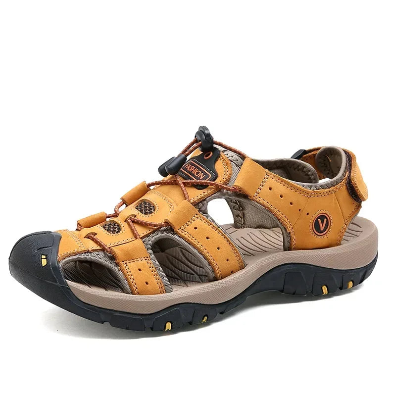 Leather Beach Sandals for Men - Al-Noor Bazaar