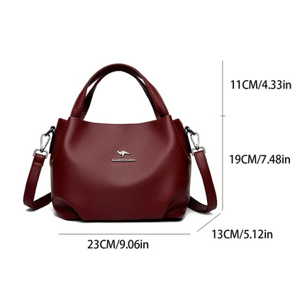Soft Leather Crossbody Tote Bag for Women - Al-Noor Bazaar