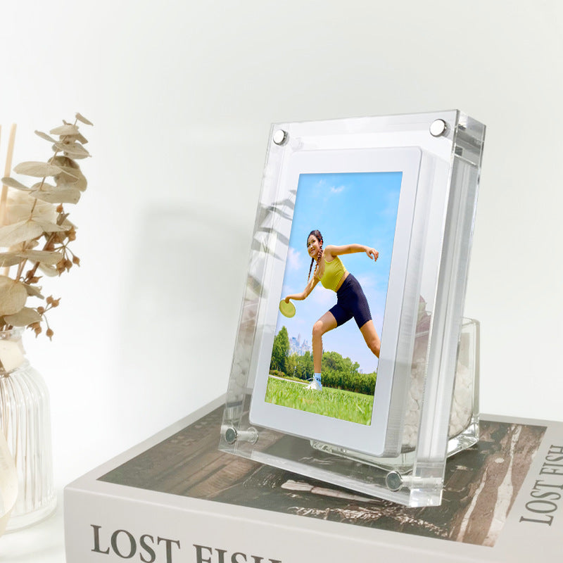 Acrylic Digital Photo Frame – HD Video Player Gift for Family & Friends