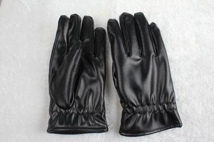 Unisex Black Leather Winter Gloves - Al-Noor Bazaar