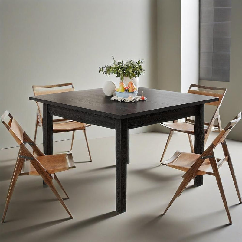 Tribesigns Round Dining Table, Black