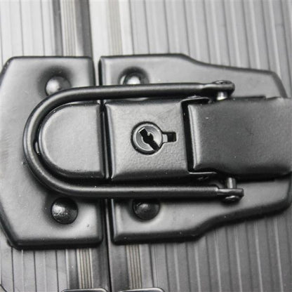 Black Manual Toolbox With 4 Layers Of Tool Sets And Wheels