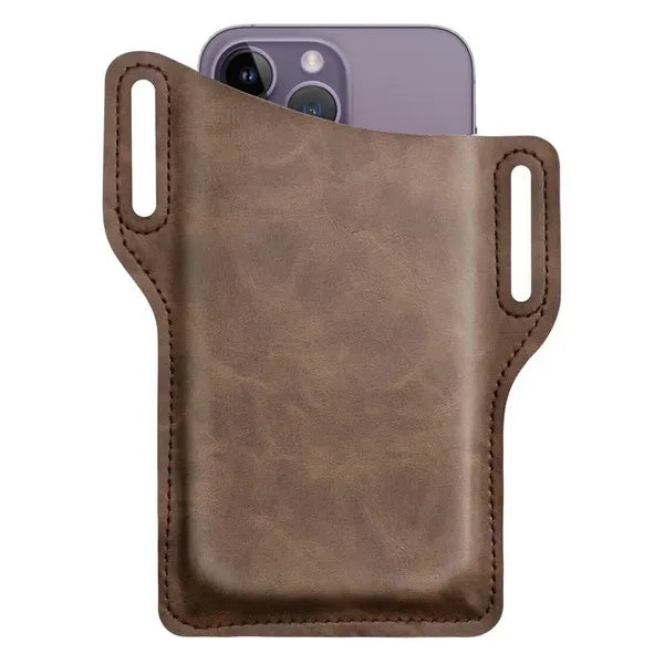 Leather Belt Phone Pouch