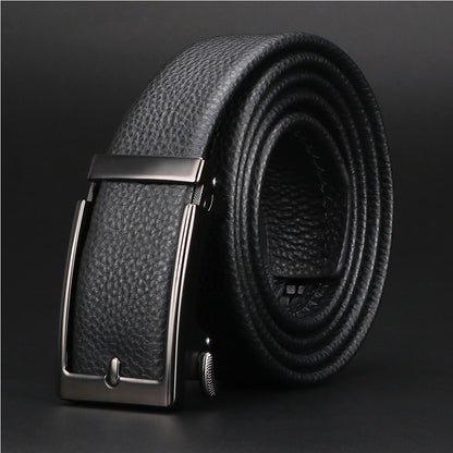 Men Belt Leather Belt For Men With Anti-Scratch Buckle Control Design For Formal Work Or Casual