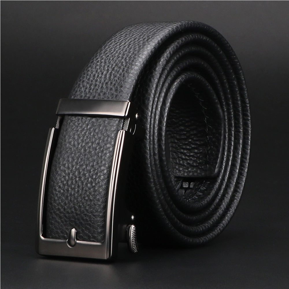 Men Belt Leather Belt For Men With Anti-Scratch Buckle Control Design For Formal Work Or Casual