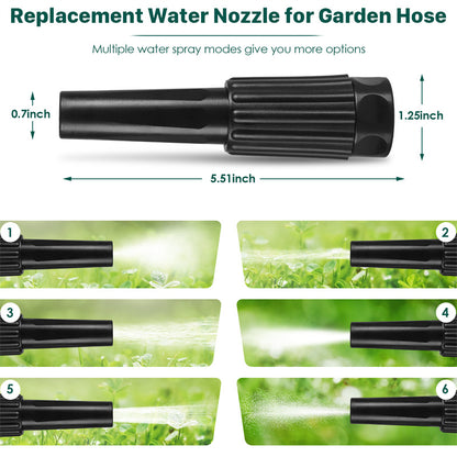 100ft Stainless Steel Metal Garden Hose with Adjustable Spray Nozzles