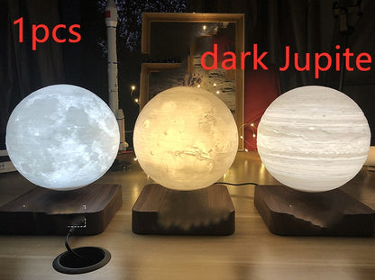 Magnetic Levitation Moon Lamp | 3D Printed Floating Night Light | Touch Control Desk Decor