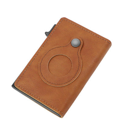 Minimalist Leather Wallet with AirTag Holder