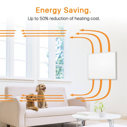 Electric Wall Mounted Space Flat Panel Heater 500W, Portable With Back Stand