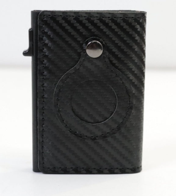 Leather AirTag Wallet with Aluminum Card Holder