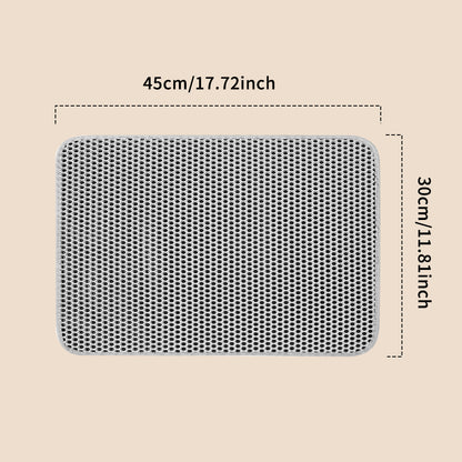 Premium Cat Litter Mat - Leak-Proof Waterproof Base & Non-Slip Backing - Effectively Traps And Filters Litter For A Cleaner, Dry Floor