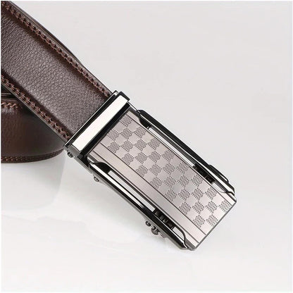 Men Belt Leather Belt For Men With Anti-Scratch Buckle Control Design For Formal Work Or Casual