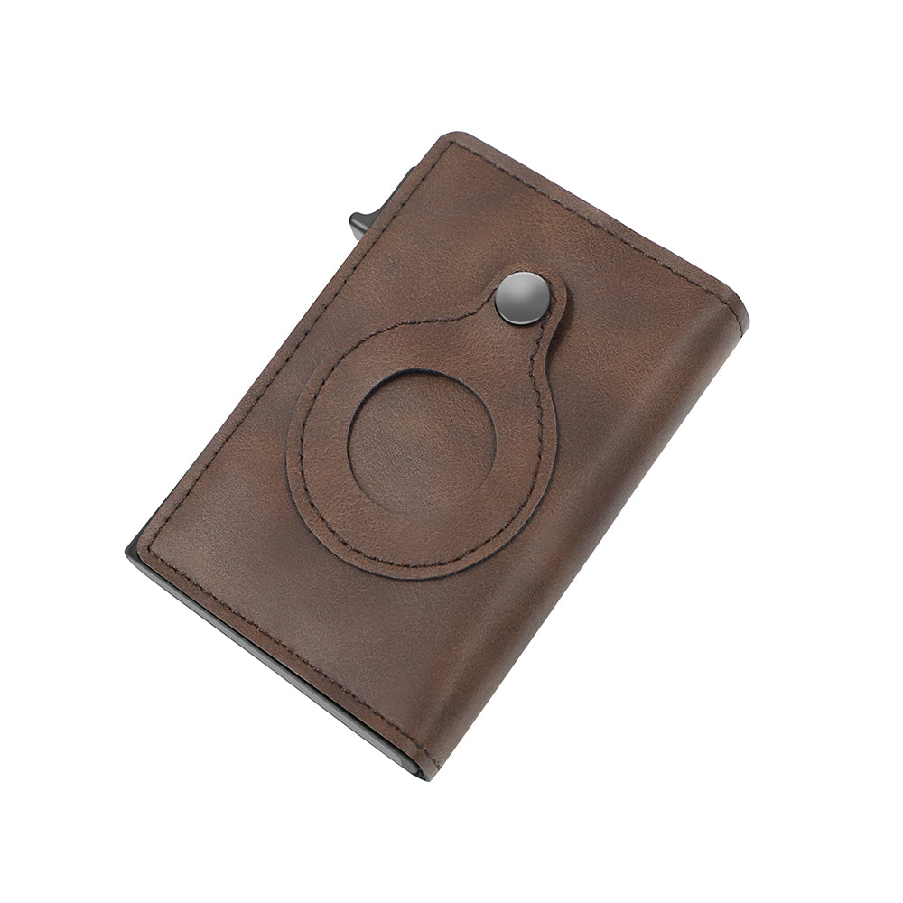 Minimalist Leather Wallet with AirTag Holder