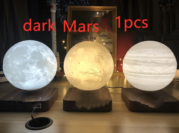 Magnetic Levitation Moon Lamp | 3D Printed Floating Night Light | Touch Control Desk Decor