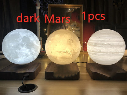 Magnetic Levitation Moon Lamp | 3D Printed Floating Night Light | Touch Control Desk Decor