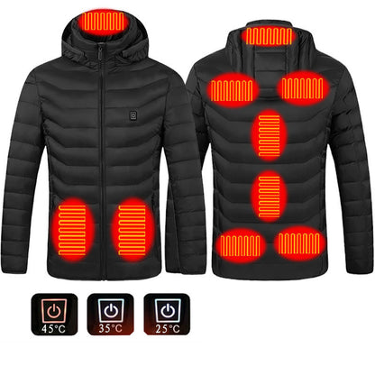 Men’s USB Heated Jacket – Electric Thermal Coat for Winter Outdoor Activities