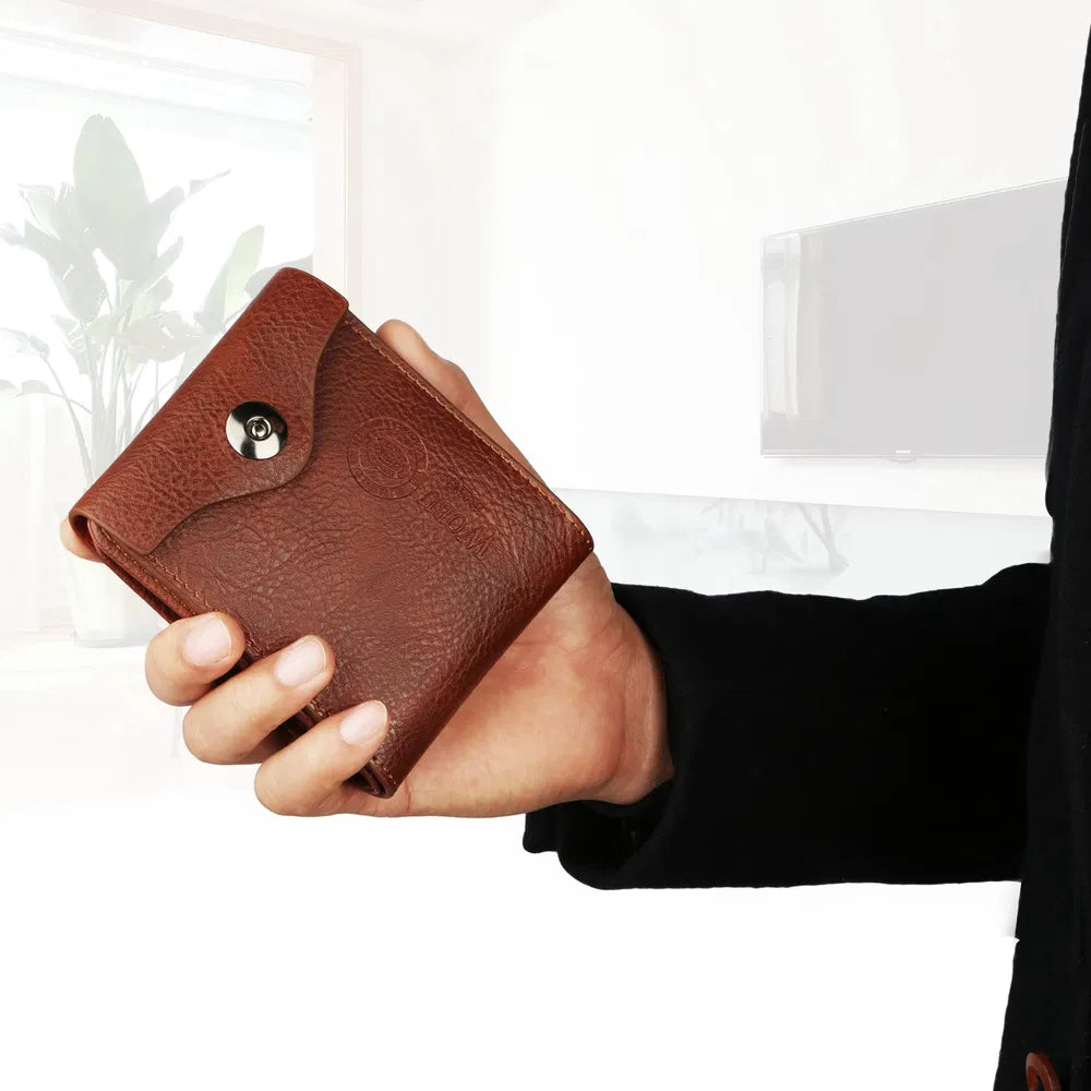 Slim Leather Bifold Wallet, RFID