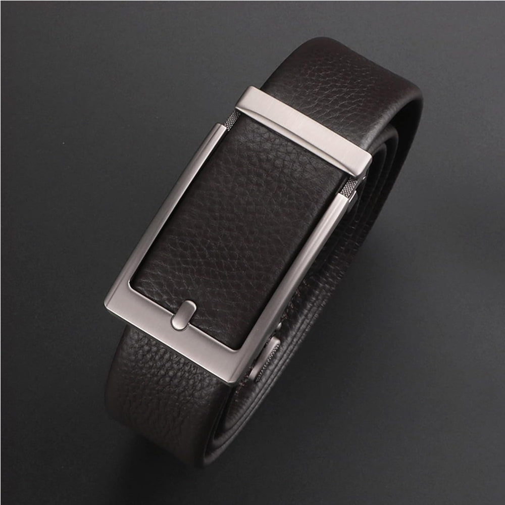 Men Belt Leather Belt For Men With Anti-Scratch Buckle Control Design For Formal Work Or Casual