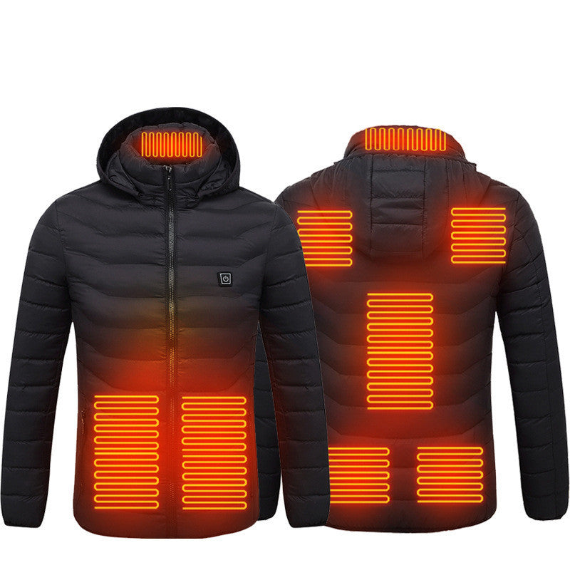 Men’s USB Heated Jacket – Electric Thermal Coat for Winter Outdoor Activities