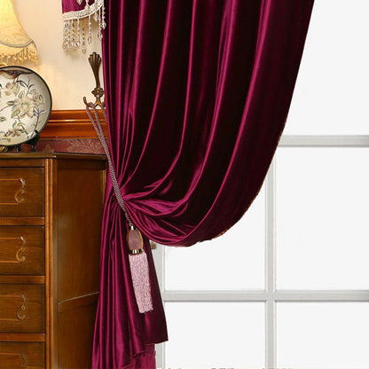 Luxury Red Velvet Curtains – Blackout Drapes for Bedroom, Living Room & Wedding Decor