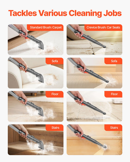 Portable Carpet Cleaner Machine Dual-Water Tank 11.5Kpa Upholstery Cleaner