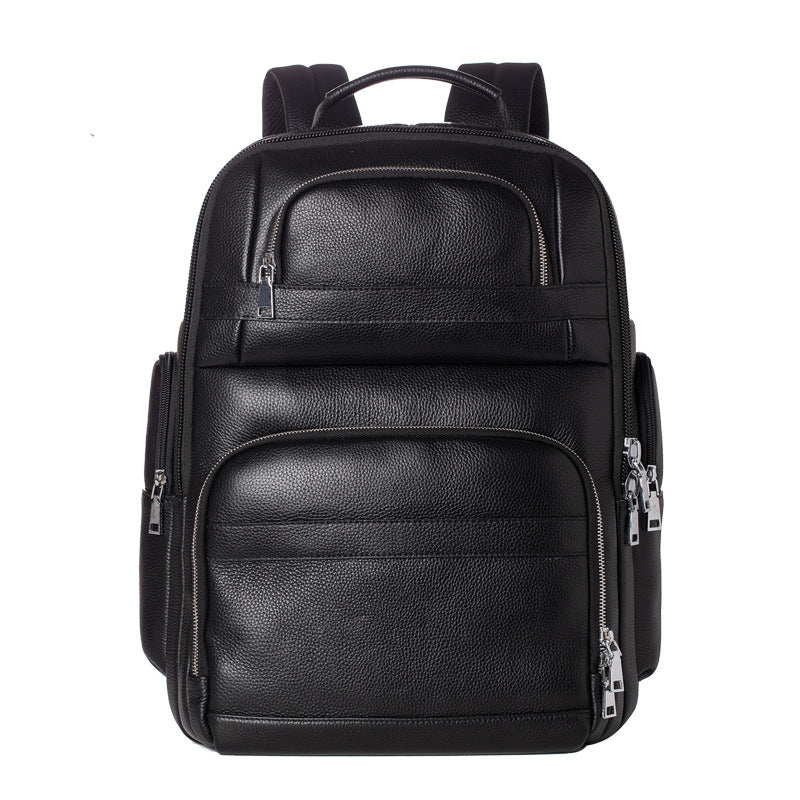 Genuine Leather Travel Backpack, Men's