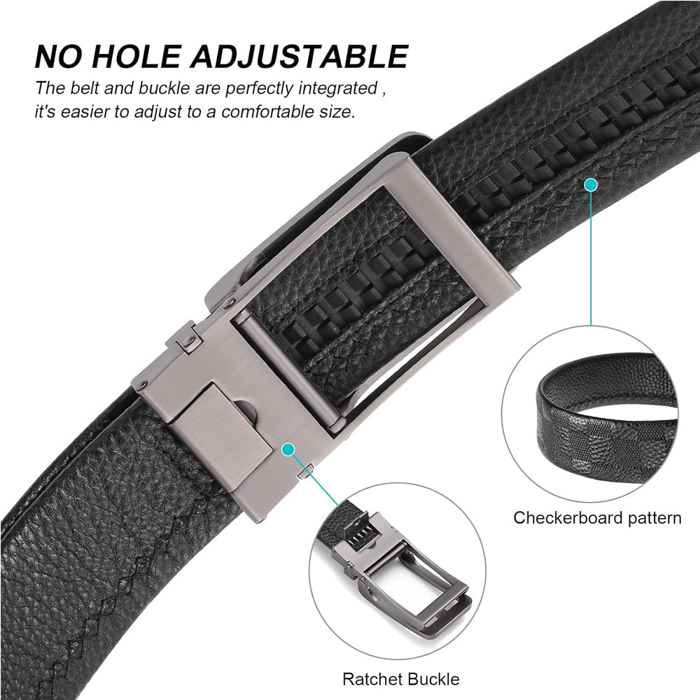 Men Belt Leather Belt For Men With Anti-Scratch Buckle Control Design For Formal Work Or Casual