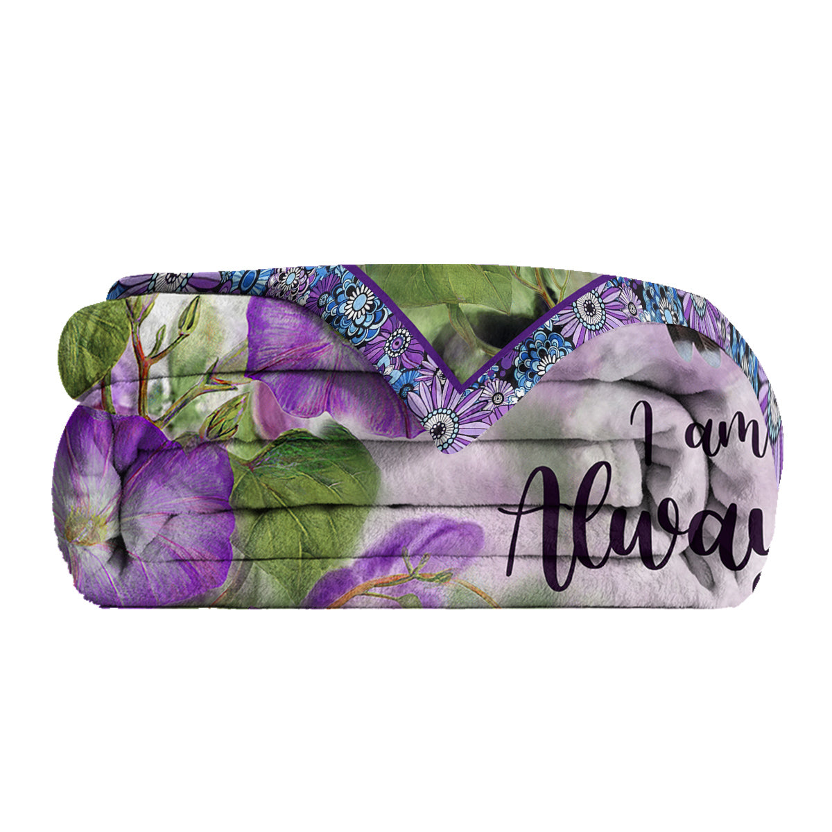 1pc Purple Morning Glory Hummingbird Print Flannel Blanket, Comfortable And Warm Home Throw For Bed, Sofa, Camping, And Multi-Scene Use With Seasonal Versatility