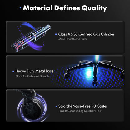 Tall Gaming Chair 350lbs Racing Computer Gaming Chair Big & Tall Gaming Chair with Footrest | Ergonomic Racing Style Computer Desk Chair | Adjustable Swivel Recliner