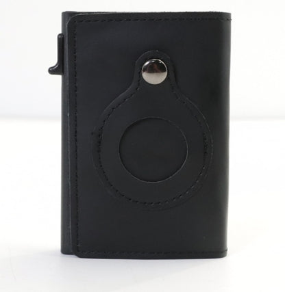 Leather AirTag Wallet with Aluminum Card Holder