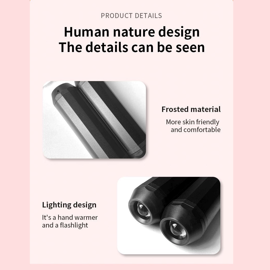 Heat For Camping Hiking Hunting Golf Heater Reusable Portable Pocket Heater With Split Magnetic And Flashlight Hand Warmers